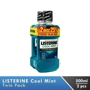 Enjuague Bucal Listerine Cool Mint Duo Pack 500 ML